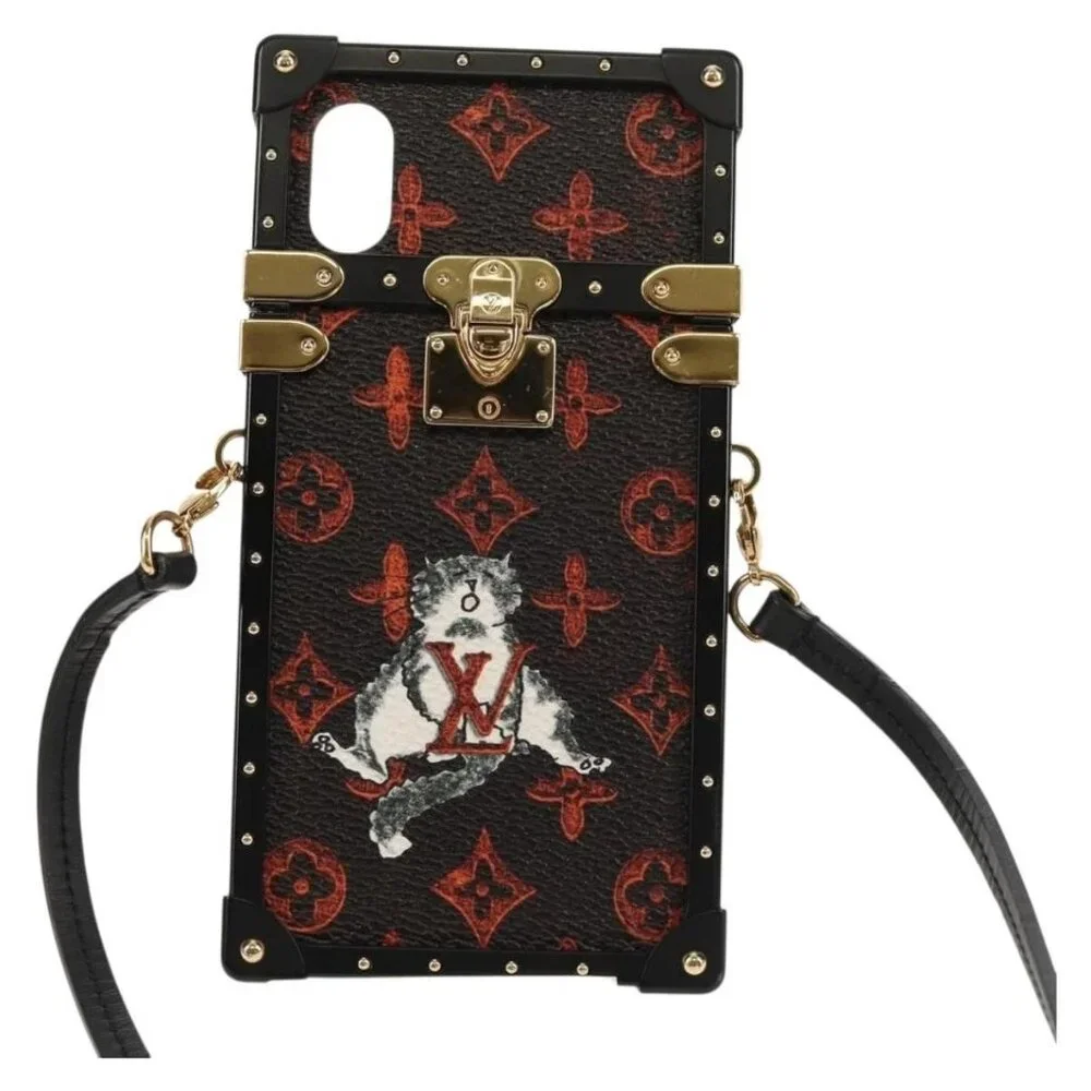 LOUIS VUITTON Catgram iPhone X iPhone XS Eye Trunk iPhone M63891 LV Auth 128518M